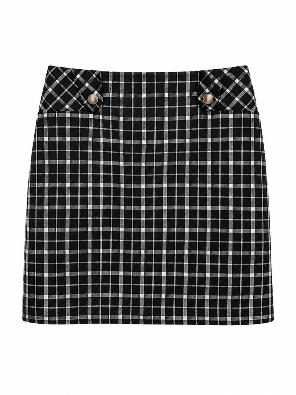 Vintage Jacob Black & White Plaid Check Mini Skirt Size 0